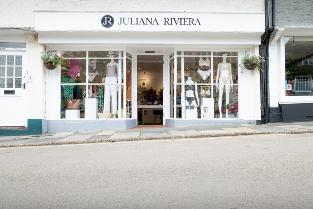(c) Christopher Ison Photography – ISON_240909_MBP_JR_6423 An exterior view of Juliana Riviera women's lingerie in Midhurst.