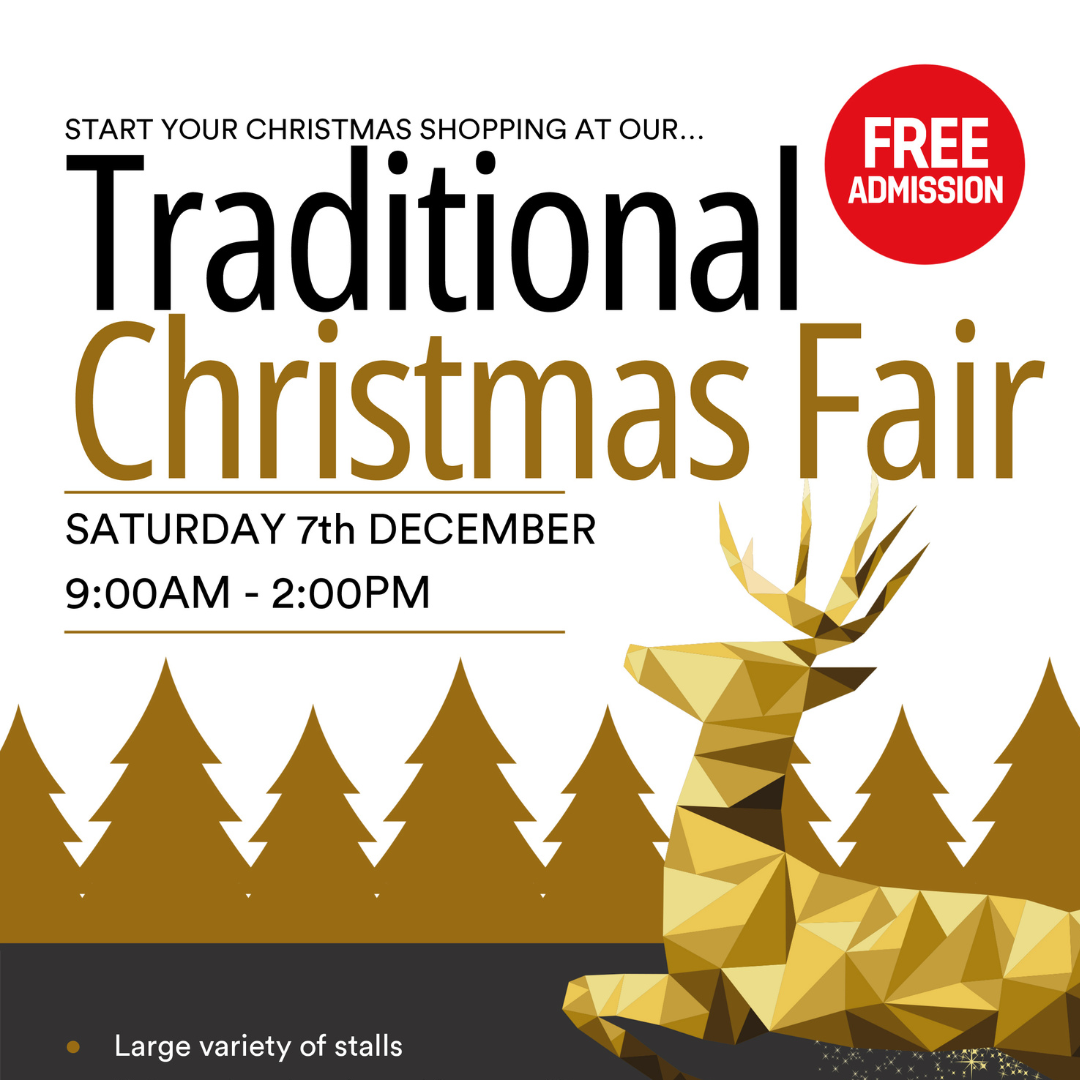 An advert for the Grange Christmas Fair 2024, West Sussex.