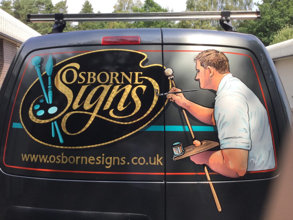 (c) Osborne Signs Ltd – van signage Van signage of Osborne Signs Ltd in West Sussex.